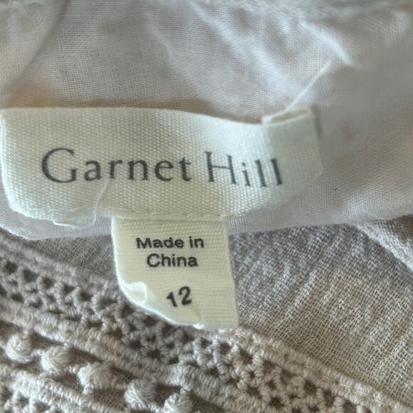 Garnet Hill Women's Mini Dress in Cream - Picture 11 of 16